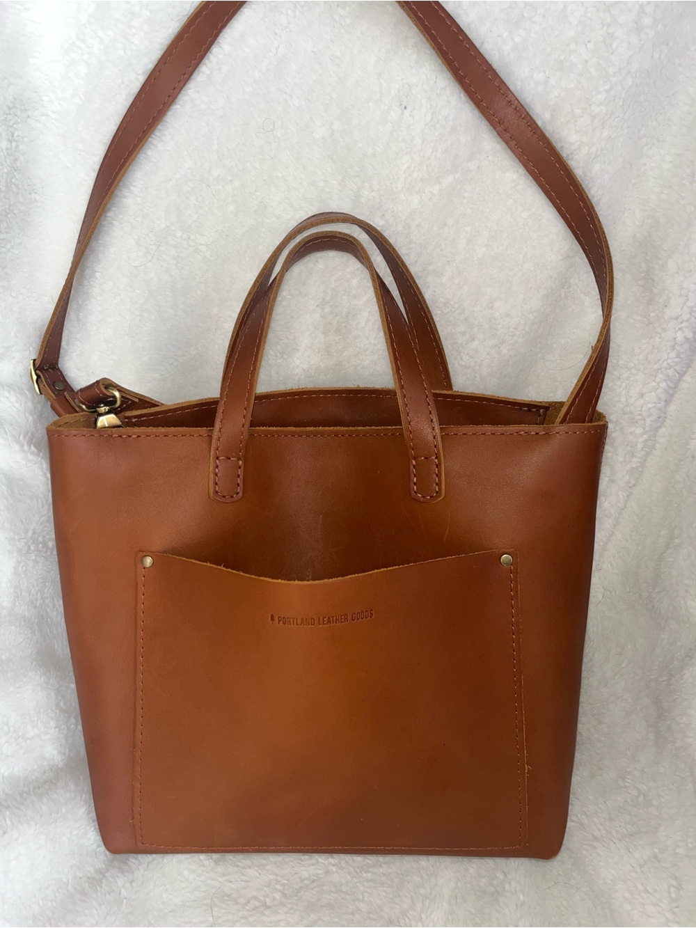 USED Portland Leather Brown Leather Shoulder Tote
